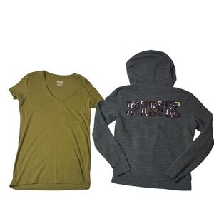 Victoria’s‎ Secret PINK Hoodie + Tee Bundle – Size XS